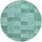 Homeroots 8' Blue And Aqua Round Geometric Washable Indoor Outdoor Area Rug 604895 - alternate 5