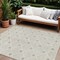 Homeroots 10' X 14' Beige And Ivory Geometric Washable Indoor Outdoor Area Rug 594682 - alternate 1