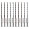 Monopro 1/4 Inch x 6 Inch SDS Plus Hammer Drill Bit with Storage Case, 10 pc DB-100 - alternate 1