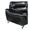 Homeroots 69in Black And Silver Faux Leather Love Seat 329496 - alternate 3