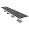 Skutchi Designs Rectangle Conference Table With Power Unit, 48 in W, 264 in L, Grey HAR-REC-48X264-DOU-WA7949-ESIL - alternate 1