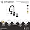 Kingston Brass Widespread Bathroom Faucet with Brass Pop-Up, Matte Black KS2980PKX - alternate 4