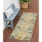 Homeroots 6' Green Yellow And Blue Palm Leaf Indoor Outdoor Runner Rug 548025 - alternate 4