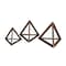 Homeroots Set of Three Bronze Metal Pyramid Tabletop Sculptures, 3PK 574097 - alternate 4