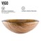 Vigo Giovanni Amber Sunset Glass 17 in. L x 17 in. W x 6 in. H Round Vessel Bathroom Sink VG07027 - alternate 4