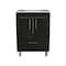 Homeroots 24" Black Wood Freestanding Bathroom Vanity With White Sink 478251 - alternate 1