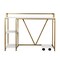 Homeroots 47" Gold Wood and Stainless Steel Computer Desk 723731 - alternate 4