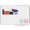 Mastervision 12"x24" Magnetic Planning Dry Erase Board Kit, Aluminum Frame CR0830830A - alternate 1