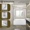 Kingston Brass 60" Acrylic Anti-Skid Alcove Right-Hand Drain Tub with Left Sliding Tub Door, White/Brushed Brass KVTAP603216R7 - alternate 4