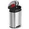 Hls Commercial 13 Gallon / 50 Liter Semi-Round Step Trash Can, Stainless Steel HLSS13D - alternate 3