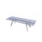 Homeroots 79" Clear and Silver Glass and Stainless Steel Self-Storing Leaf Dining Table 320786 - alternate 4