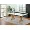 Homeroots 87" Clear And Gold Glass And Stainless Steel Sled Base Dining Table 487359 - alternate 4