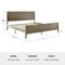 Martha Stewart Corbin King Size Solid Wood Platform Bed w/Wooden Headboard and Footboard, Brown Gray MG-090026-K-WOAK-MS - alternate 7