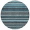Homeroots 8' Teal Blue Sky Blue And Gray Round Striped Washable Indoor Outdoor Area Rug 577813 - alternate 4