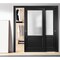 Sartodoors Sliding Closet Bypass Doors 84 x 96 inches, Lucia 22 Matte Black with Rain Glass, Sturdy Rails Mol LUCIA22DBD-BLK-8496 - alternate 5