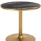 Homeroots 36" Black and Gold Glass and Steel Pedestal Base Round Top Dining Table 720925 - alternate 5