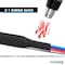 Kable Kontrol Fabric Heat Shrink Tubing, 2:1 I.D. Shrink Ratio, Black, 100 ft FHST21-237-BK-100 - alternate 6