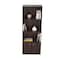 Homeroots 63" Espresso Solid Wood Three Tier Bookcase 249820 - alternate 5