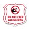 Signmission Alligator Warning Shield Sign Do Not Fee, 18 inch X 18 inch, Plastic Sign, 2PK SHI-P-2PACK-18-355 - alternate 1