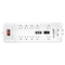 Digital Energy Heavy-Duty Surge Protector Power Strip, 10 Outlets W/ 2 USB Ports and Coaxial, 25ft Cord, Wht DSS5-1022-WHT - alternate 3