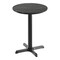 Flash Furniture Commercial 24" Black Faux Marble HPL Tabletop with Black Table Height X Base ST-RD24-BKMAR-T2222-GG - alternate 1