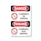 Signmission OSHA Danger Sign, Flammable No Smoking Bilingual, 14in X 10in Rigid Plastic, OS-DS-P-1014-VT-1824 OS-DS-P-1014-VT-1824 - alternate 1