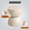 Leisuremod Sage Fiberstone Side Table, Half-Round Hourglass Design, Weatherproof, Fully Assembled SST16SM - alternate 7