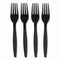 Perk Heavyweight Plastic Cutlery, Fork, Black, PK100, 100PK PK56392 - alternate 3