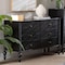 Baxton Studio Callison Spindle Dresser - 6-Drawer Horizontal Cabinet with Turned Accents for Bedroom, Black 271-14742-ZORO - alternate 9