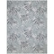Homeroots 8' X 10' Ivory Sky Blue And Blue Palm Leaf Indoor Outdoor Area Rug 550238 - alternate 1