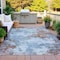 Homeroots 8' X 10' Brown And Sky Blue Abstract Washable Indoor Outdoor Area Rug 631966 - alternate 9