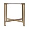 Homeroots 20" White and Gold Distressed Marble and Iron Square End Table 634868 - alternate 5