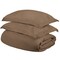 Homeroots Taupe Twin Cotton Blend 400 Thread Count Washable Duvet Cover Set 528338 - alternate 1