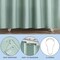 Arkwright Home Poly Shower Curtain Set 72x72 Raindrop Silt Green - 1 Set P-SCSET-7272-GR - alternate 4