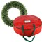 Pure Garden Front Door Wreath and Storage Bag 19.5 in Artificial Boxwood Wreath and Red Zippered Tote 50-150BR - alternate 1