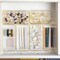 Martha Stewart Kerry 6 Pack Plastic Stackable Office Desk Drawer Organizers with Gold Trim, 6 x 3 BE-PB9051-G-6-CLRGLD-MS - alternate 6