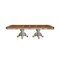Homeroots 49" Brown And White Solid Wood Double Pedestal Base Dining Table 348650 - alternate 1