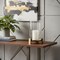 Homeroots 14" Antiqued Gold Geometric Glass And Metal Tabletop Hurricane Candle Holder 608420 - alternate 3