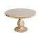 Homeroots 48" Natural Solid Wood Pedestal Base Round Top Dining Table 605985 - alternate 1