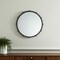 Homeroots 25" Black Metal Round Accent Mirror 607270 - alternate 1
