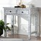 Bali & Pari Diata Coastal Black and White Mother of Pearl Capiz Shell 2-Drawer Console Table 252-13981-ZORO - alternate 3