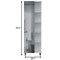 Homeroots 20" White Laminate Accent Cabinet With Seven Shelves 477679 - alternate 3