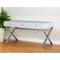 Homeroots 21" White Crocodile Mdf And Steel Desk 284139 - alternate 4