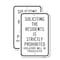 Signmission Soliciting The Residents Is Strictly Prohibited Vi 1, 12'' X 18'' 2 Signs, Heavy Gauge Aluminum, 2PK A-1218-2PACK-24722 - alternate 1
