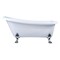Kingston Brass 67-Inch Acrylic Classic Flat-Rim Single Slipper Clawfoot Tub, 7-Inch Faucet Drillings VT7DE672826WAC1 - alternate 5