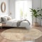 Homeroots 8' Copper And Beige Round Abstract Washable Indoor Outdoor Area Rug 605544 - alternate 3
