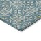 Homeroots 8' X 10' Teal Blue Gray And Gold Floral Washable Indoor Outdoor Area Rug 595994 - alternate 5