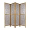 Homeroots 84" Clear Capiz Mother of Pearl Folding Three Panel Screen Room Divider 342721 - alternate 1