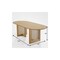 Homeroots 79" Natural Solid Wood and Rattan Double Pedestal Base Oval Dining Table 712185 - alternate 5