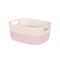 Simplify 2-Tone Decorative Large Storage Basket in Blush 26312-BLUSH - alternate 1